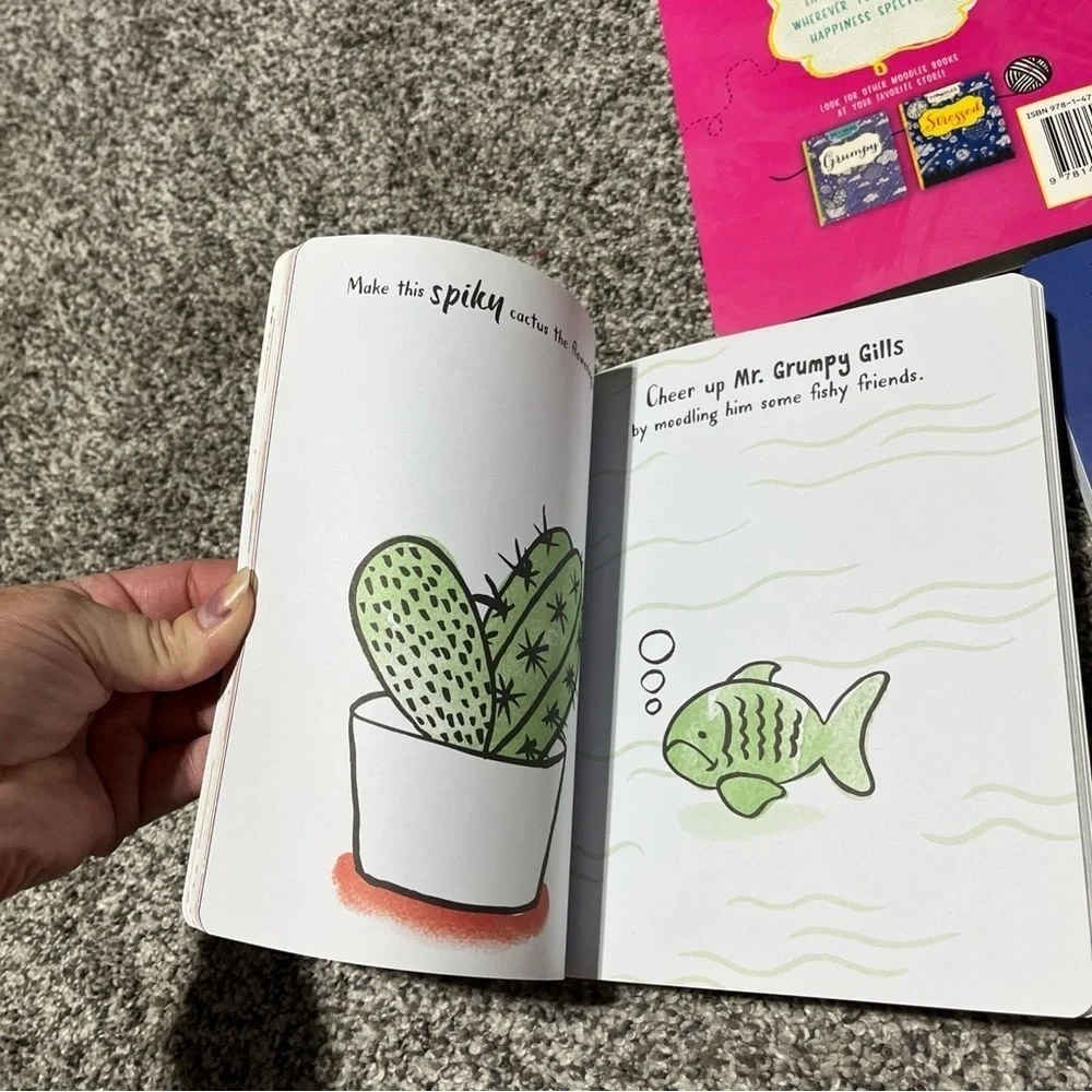 Set of 3 Moodles Books Grumpy, Happy & Stressed Doodle Your Mood Coloring Books